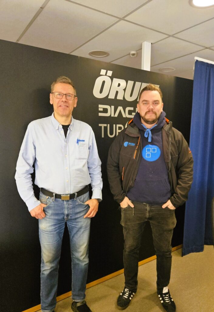 Valo projektista vastanneet Örumin Jouni Nylen ja Pure Talotekniikan Janne Järvinen.